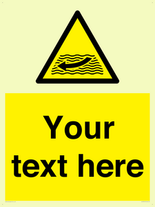 Custom Warning strong river flows